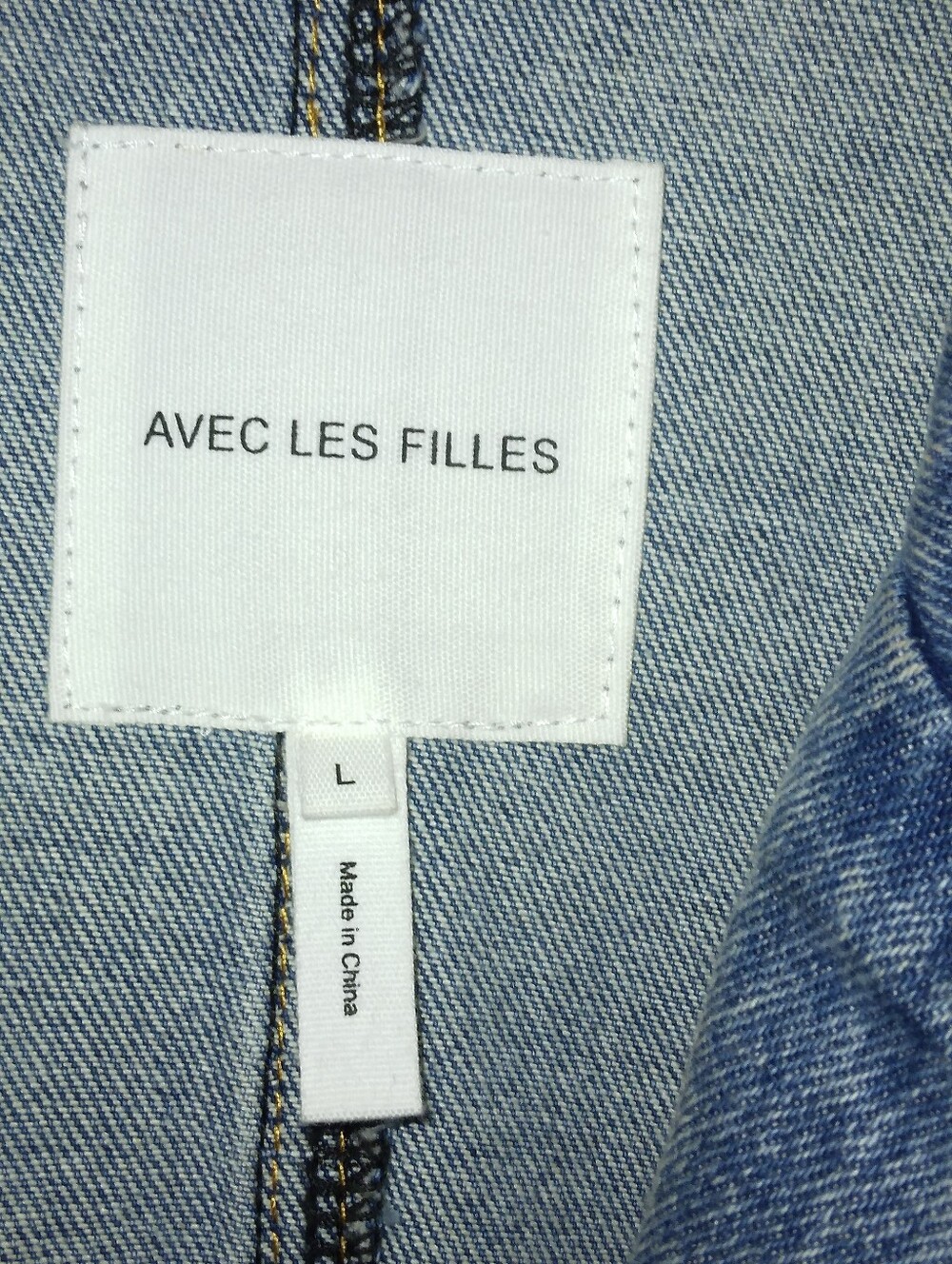 Ave Les Filles Essex Denim Double-Breasted Trench Coat - Picture 7 of 7